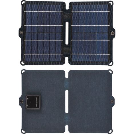 Jeffergarden Panneau solaire pliable 8 W 5 V, mini chargeur en silicone polycristallin portable à haut rendement avec deux sorties USB (1/5)