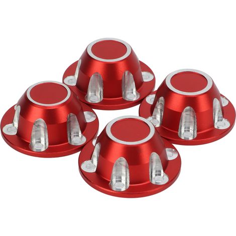 Bouchons antivol de pneu RC pour voitures télécommandées AXIAL 1/6 SCX6 JLU - Accessoires de mise à niveau - Rouge (1/5)