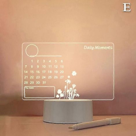 Kreative LED-Notiztafel, USB-Nachtlicht mit integriertem Stift, DIY-Nachtlampe