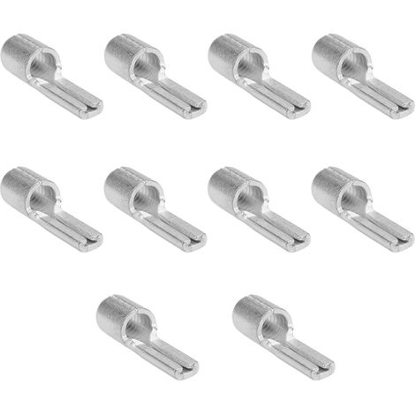 Lot de 10 cosses à broches 16 mm² non isolées en cuivre laminé étamé pour des connexions fiables dans le domaine électrique, Type de mandrin plat Diamètre (1/5)