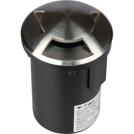 V-TAC VT-7678-3 GU5.3 MR16 Unterirdische Montage drei Fenster Stahlkörper schwarz-silber IP67 - sku 8566 (1/5)