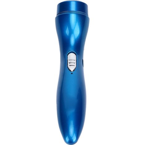 Rasoir électrique portable, silencieux et rapide, mini-rasoir pour voiture et maison, tête de rasage rotative, double lame annulaire, fonctionne sur secteur, bleu (1/5)