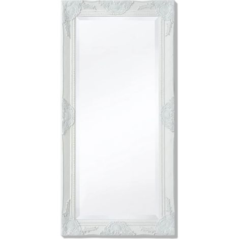 FIMEI Miroir mural Style baroque 100 x 50 cm Blanc (1/5)