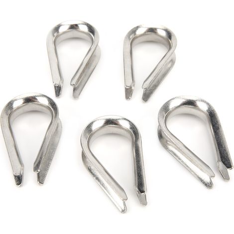 Colliers de serrage pour câbles marins en acier inoxydable de 10 mm, anneaux de protection, cosses et clips (1/5)