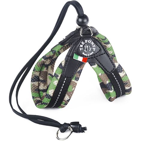 Filiyano-Harnais Tre Ponti Mesh camouflage vert/sangle n° 2/ jusqu'à 5 kg