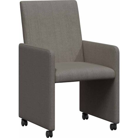 Maison Exclusive - Esszimmerstühle mit Rollen 2 pcs Hellgrau 57 x