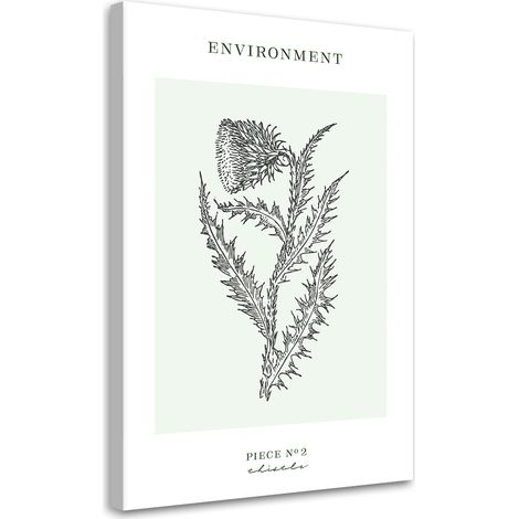 Tableau sur toile Fleur de chardon - Environnement 40x60 (1/5)