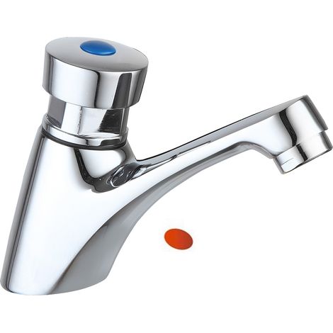Mono Basin Sink Tap 1/2"" Push Down Delay Self Close Closing Non-Concussive (1/2)