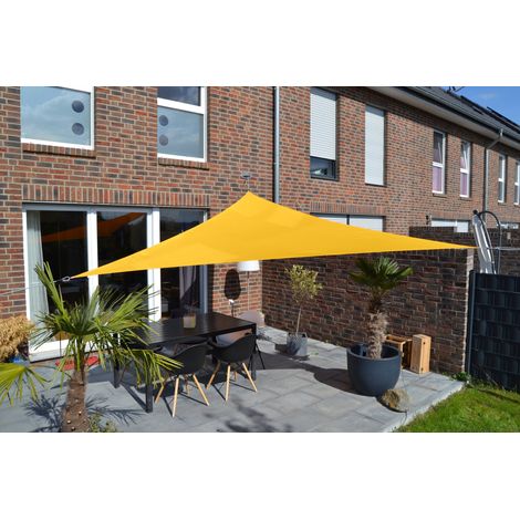 Dreiecksonnensegel 360 cm - Polyester - Farbe sonnengelb (1/4)