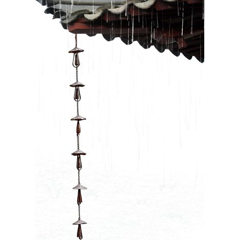 Rotierende Metall Regenkette rostfrei Regensammler
