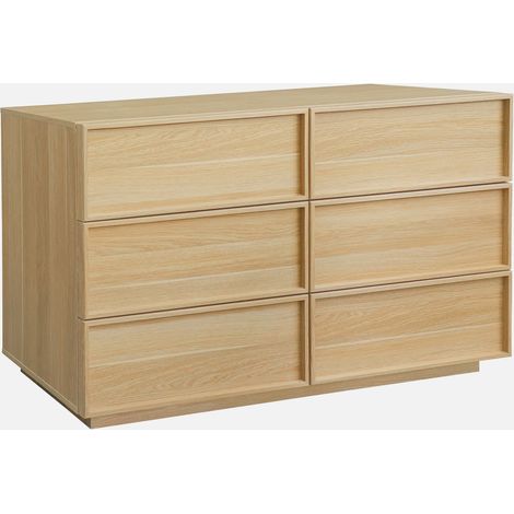 Cassettiera effetto legno 6 cassetti