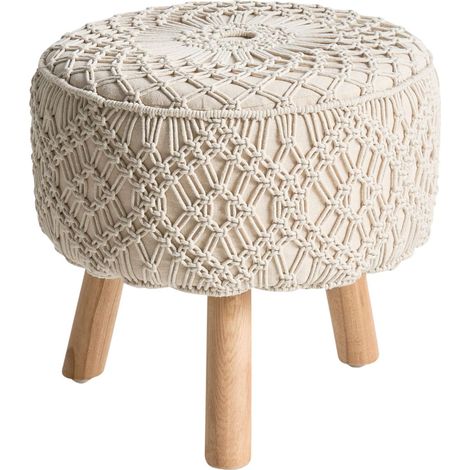 Hocker MANZAI Baumwolle Beige (1/5)