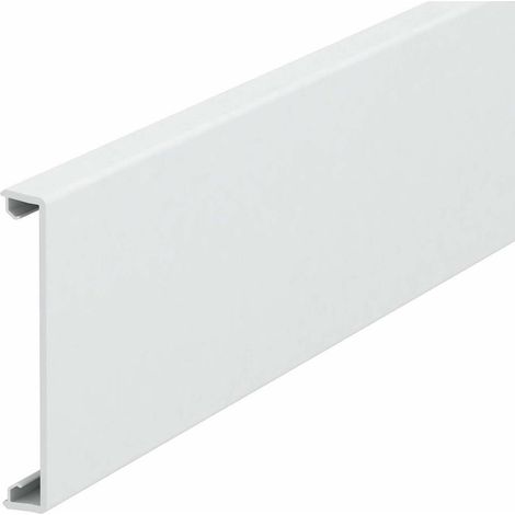 OBO Bettermann Partie supérieure lisse 80x2000mm Polychlorure de vinyle blanc pur RAL 9010, 6278680 (1/2)
