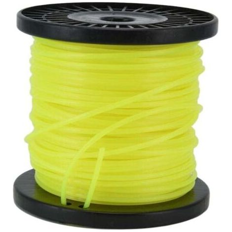 Ligne de Débroussailleuse, Ligne de Débroussailleuse Ronde de 3,0 Mm Ligne de Désherbage Professionnelle en Nylon Adaptée à la Plupart des Tondeuses à Gazon pour la Coupe Lourde Jaune(30 meter (1/5)