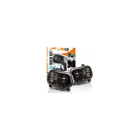 Phares LED Polaris RZR 800 / 900 - Homologué - 3450Lms - Black - La paire