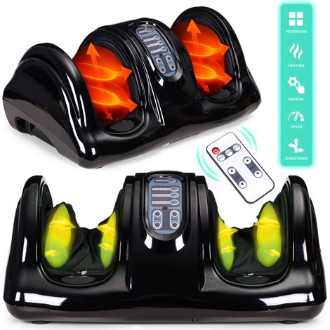 Massaggiatore elettrico per piedi e gambe con calore, 4 modalità, telecomandato (1/5)