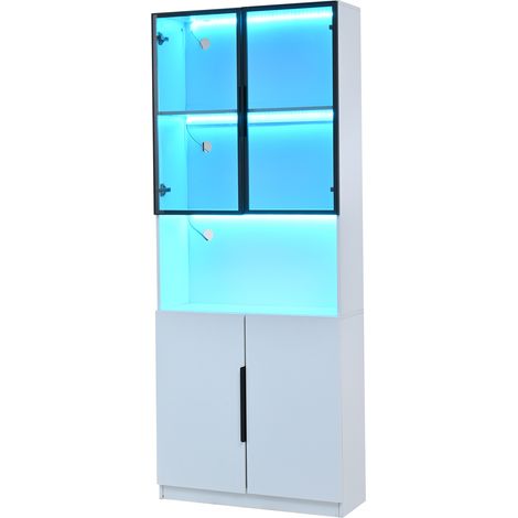 GagaVitrine LED blanche 80x30x200 cm (1/5)