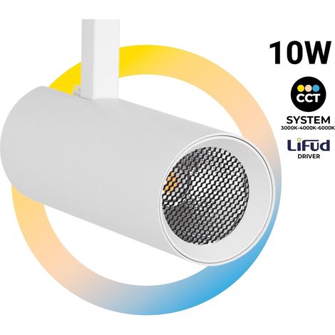 LED-Strahler für Dreiphasenschiene - 10W - CCT - CRI90 - 860 lm