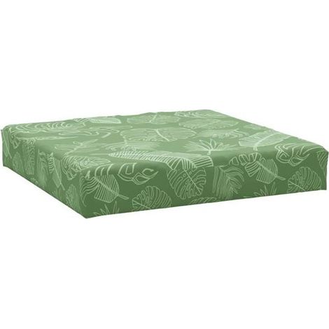 Coussin Plateau - 60 x 60 x 8 cm - Tissu Oxford Imperméable - Extérieur Intérieur - Motif Feuilles - 1 Pièce (1/5)