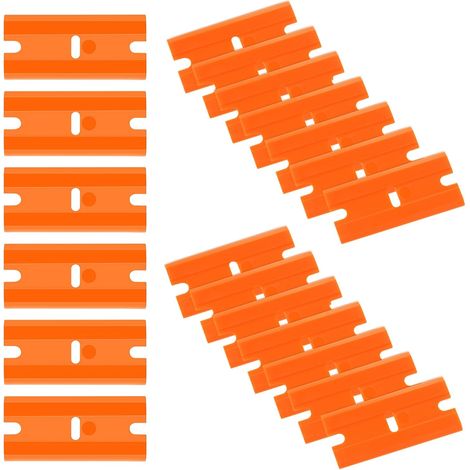 20 Pièces Lame Grattoir de Rechange en Plastique, Racloir Vitrocéramique et Vitre, 40 x 19 mm (1/5)