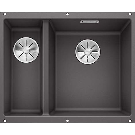 Blanco Subline 340/160 - Lavello in silgranit, 56x46 cm, vasca a dx, pietra grigia 523559 (1/4)
