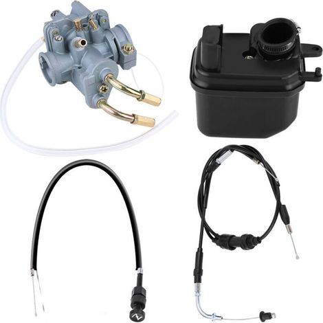 SJLERST Carburetor Carb Air Filter Box Throttle Cable Choke Cable for Yamaha Y ZINGER PW 50 PW50 (1/4)