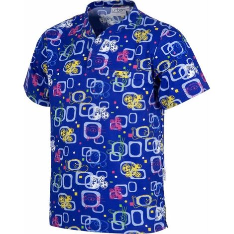 Casaca unisex de manga corta con estampado de mariposas WORKTEAM B9802 XXL ESTAMPADO (1/3)