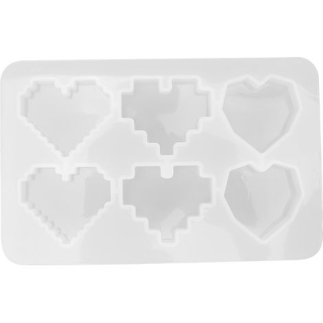 Moule silicone 3D réutilisable en forme de cœur pour comprimés d'aromathérapie, baume et savon (1/5)