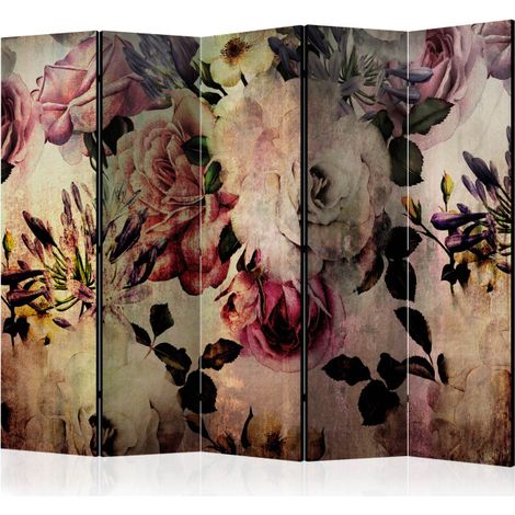 Paravent 5 Volets "Nostalgia Flowers" 172x225cm (1/2)