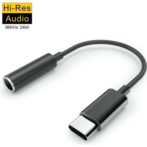 Adaptador de auriculares USB-C Ulisem, adaptador USB-C a Tipo-C a conector auxiliar de 3,5 mm con chipset DAC, compatible con iPad Pro 2018, Pixel 3/2 XL, HTC U11/U12+, Huawei P20 Pro/Mate 20 Pro (1/4)