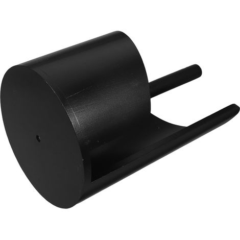 Porte-papier sur pied - bois - noir - pour rangement au sol (1/5)