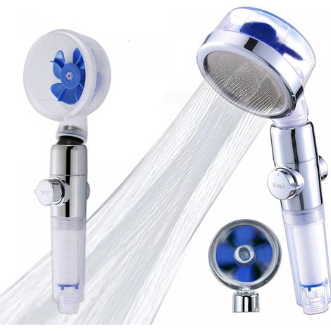Cabezal de ducha Herzberg Turbo Charger - Azul mate