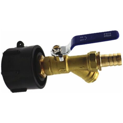 Adaptateur de Réservoir IBC - Robinet Recuperateur Eau de Pluie - S60x6 Raccord Cuve Eau de Pluie 1000 litres - Vanne Baril de Tonne IBC (1/5)