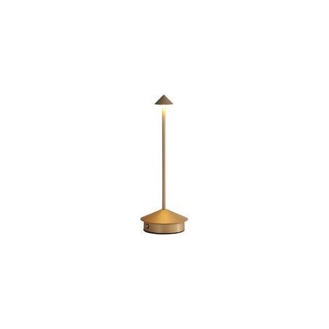 800mAh Lampe de table LED sans fil rechargeable, lumiere bureau tactile exterieur, metal, design modern,(dorée) dimmable, étanche, lampe poser pour chevet, interieur, terrasse, restaurant (1/5)