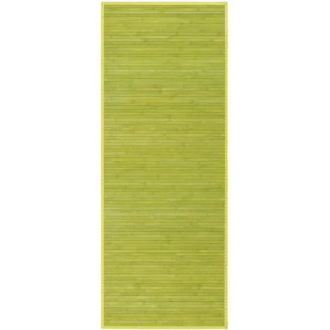 Tapis de sol antidérapant - JUANIO - Bambou rayé - Vert - 175 x 75 cm - Antidérapant (1/3)