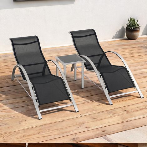 Transat en métal Atmungsaktives maille 59 x 169 x 66 cm (1/5)