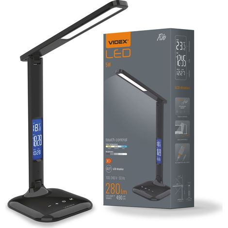 Lampada da scrivania LED 4,5W 490lm touch display Videx (1/5)