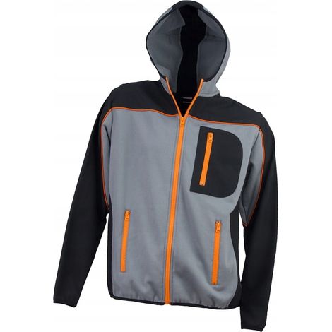 Sudadera con capucha Urgent 952 negra/gris XXL (1/4)