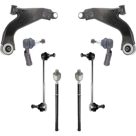 KIT BRACCIO OSCILLANTE 8 PEZZI COMPATIBILE CON JAGUAR X-TYPE I Familiare (X400) 2.2 D 1 / Kit Sospensione Completo OE/OEM / Bracci Oscillanti + Testine Sterzo / Sostituzione Diretta OEM