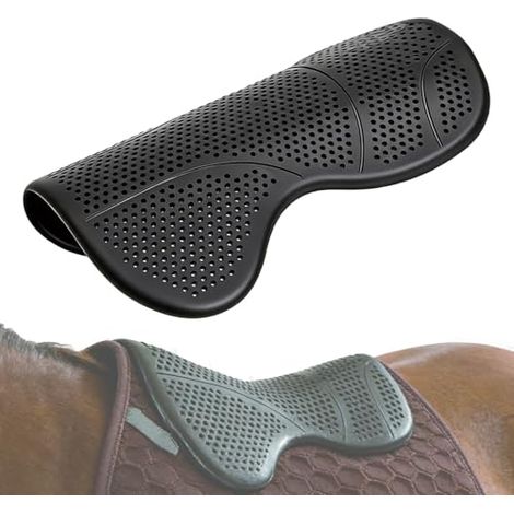 Tapis de Selle en Silicone pour Chevaux, Antidérapant et Amortissant, Confortable Tapis de Selle en Gel pour Selles Western et Anglaises, Soulage la Pression Exercée sur le Cheval et le Cavalier (1/5)