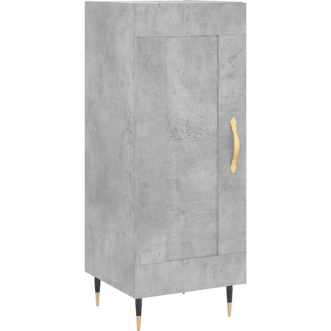 Aparador buffet cómoda mueble mueble de almacenaje organizador cocina salón salón 34,5 x 34 x 90 cm madera contrachapada gris 020031899