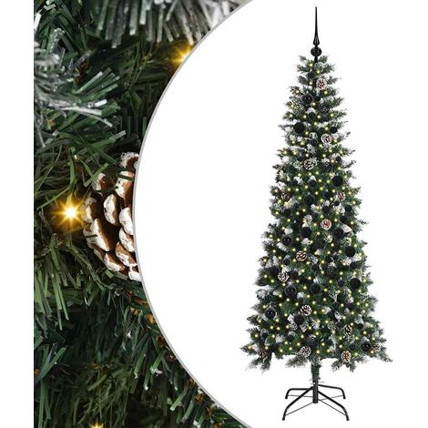 Sapin de Noël  Arbre de Noël artificiel Vert 210 cm PVC, plastique et acier (1/5)