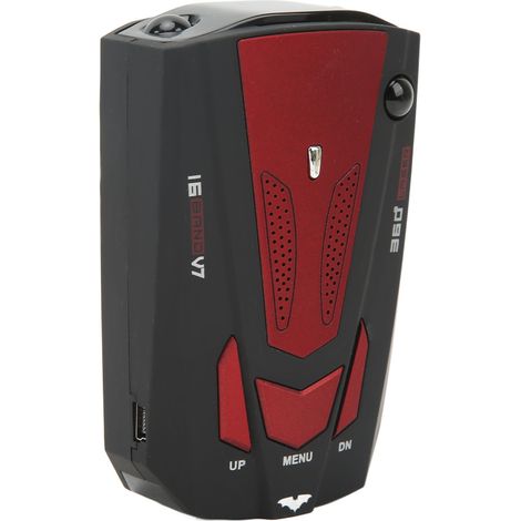 Détecteur de radar voiture 360° Protection Électronique Anti-Radar Indicateur de Vitesse Testeur Rouge (1/5)