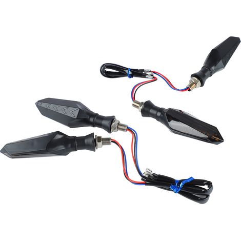 Clignotants Moto 4 Pièces 12LED 12V Universel Feux Indicateurs Séquentiels pour Motos (1/5)