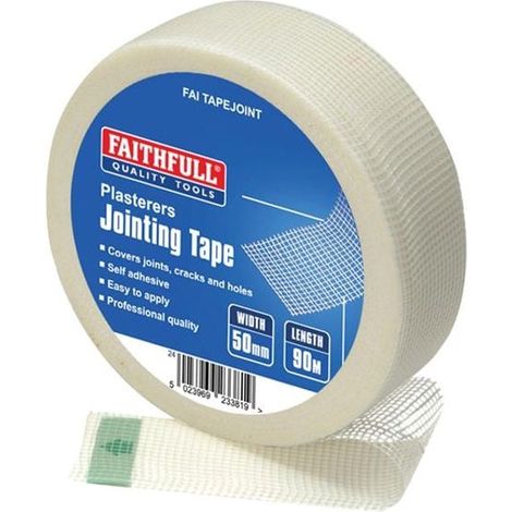 Faithfull 08045090TB PT1-50 Plasterer's Joint Tape 50mm x 90m FAITAPEJOINT (1/2)