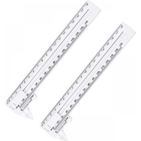 Pied à coulisse, 0-150 mm et 0-180 mm, micromètre à double échelle, pour le travail du bois, mesure du diamètre et de l'épaisseur, blanc 2 pièces (1/4)