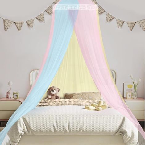 Moskitonetz fürs Bett, Reise-Moskitonetz, für Kinderbetten, Hängematten, Zuhause, Reisen, Camping, Insektenschutz (60 x 250 x 850 cm, farbig)