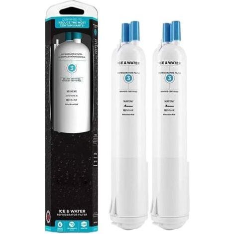 Kühlschrank-Wasserfilter EDR3RXD1, kompatibel mit 4396841 4396710, Filter 3 P2RFWG2 9030 9083 (2 Stück) (1/5)