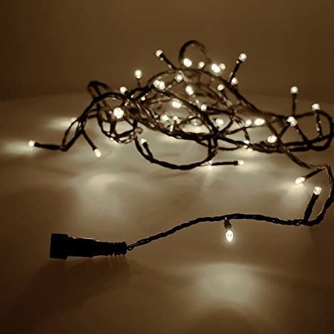 Easy-Connect-Lichtgirlande, 4 m, 60 warmweiße LEDs (Innen-Außenbereich), EDM, insgesamt 1,08 W (1/2)