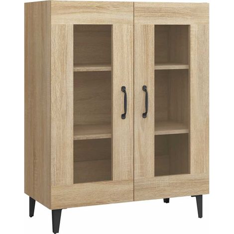 Buffet Commode Armoire Luxueux, pour Salon Chambre Entrée Cuisine, Chêne sonoma 69,5x34x90 cm Bois d'ingénierie OIB6993E (1/5)